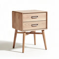 Table de chevet en bois clair avec 2 tiroirs dimensions 40 x 40 x 50 cm