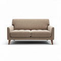 Canapé en tissu beige pour deux personnes dimensions 150 x 80 x 75cm