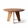 Table ronde en bois avec pieds en oblique dimensions 80 x 80 x 75cm